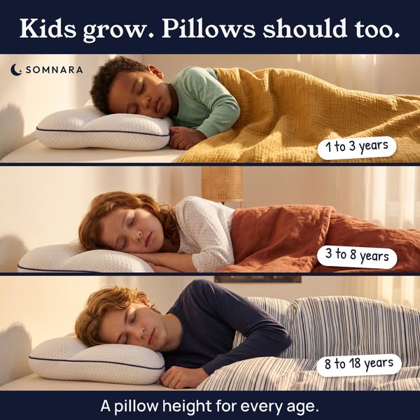 A pillow that grows with them