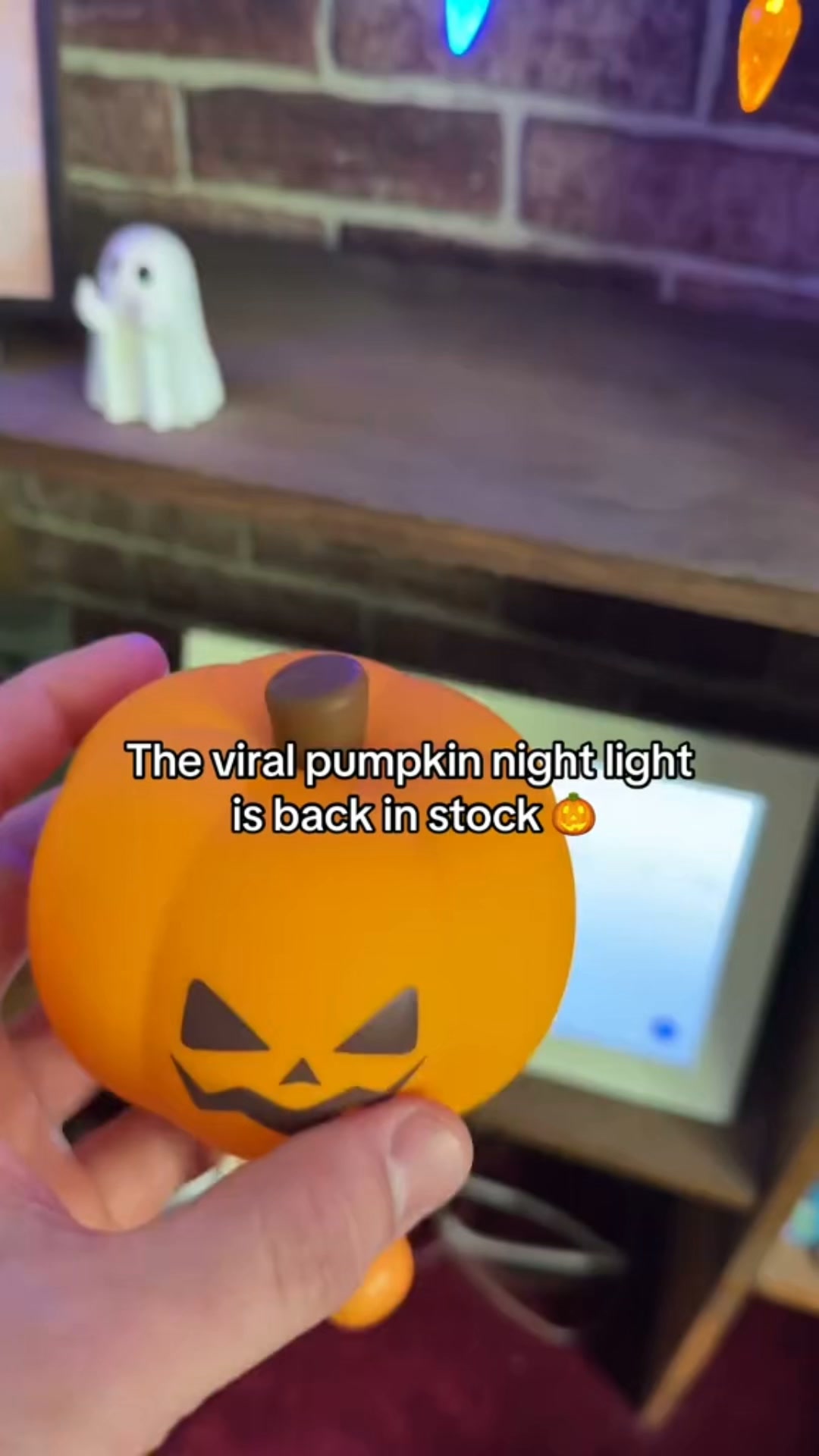 Sad Pumpkin Squeeze Lamp