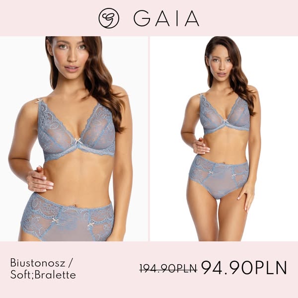 BELLA MISTERIA Biustonosz Miękki typu bralette Błękitny czar (059)