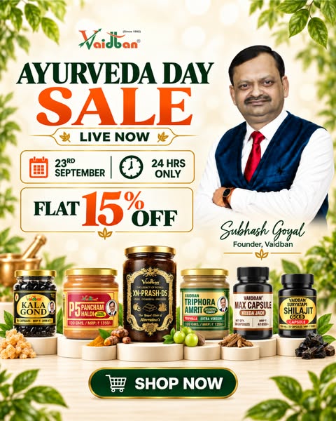 24-Hour Ayurveda Day Sale is Live | Get Extra 15% Off - 23rd September Only!