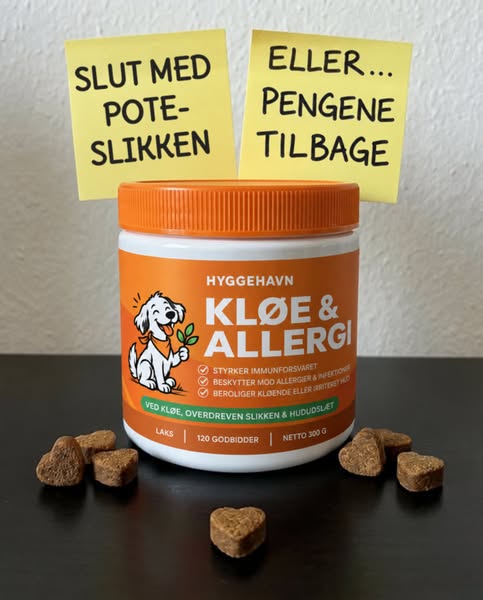 Efter 30 dage klør din hund mindre. Naturligt. Uden kemi.