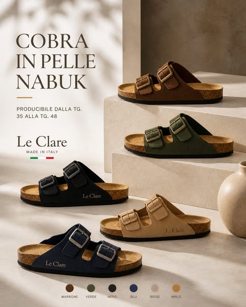 Sandalo Cobra Nabuk Pelle