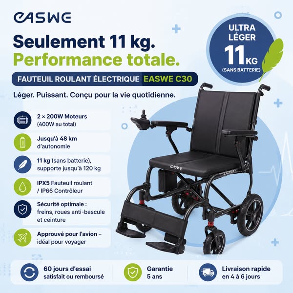 Seulement 11 kg pour plus de liberté