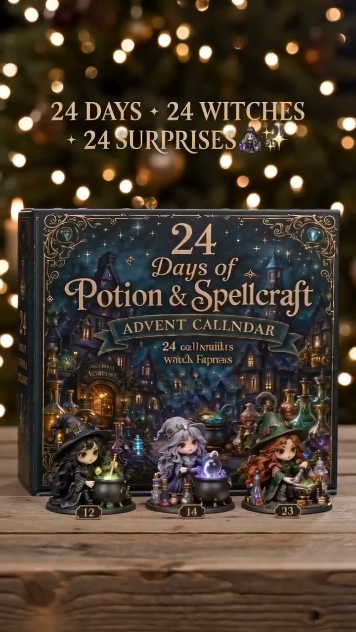 24 Days Of Witchy Surprises Advent Calendar | 24 Unique Collectible Witches with Magical Themes