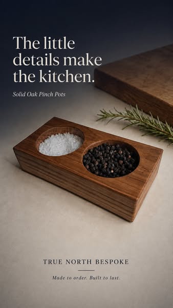 Solid Oak Pinch Pots