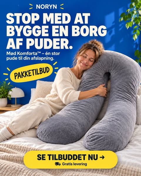 Én pude i stedet for tre