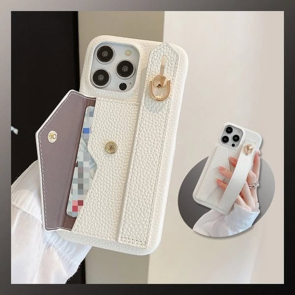 Card Holder Phone Case with Hand Strap