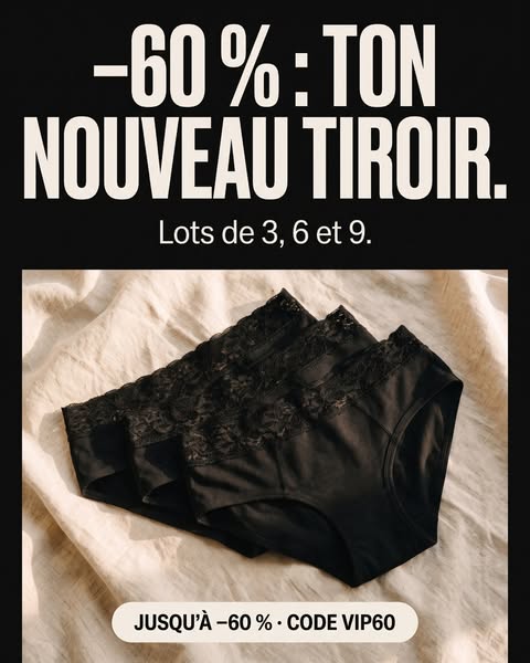 −60 % : ton nouveau tiroir.