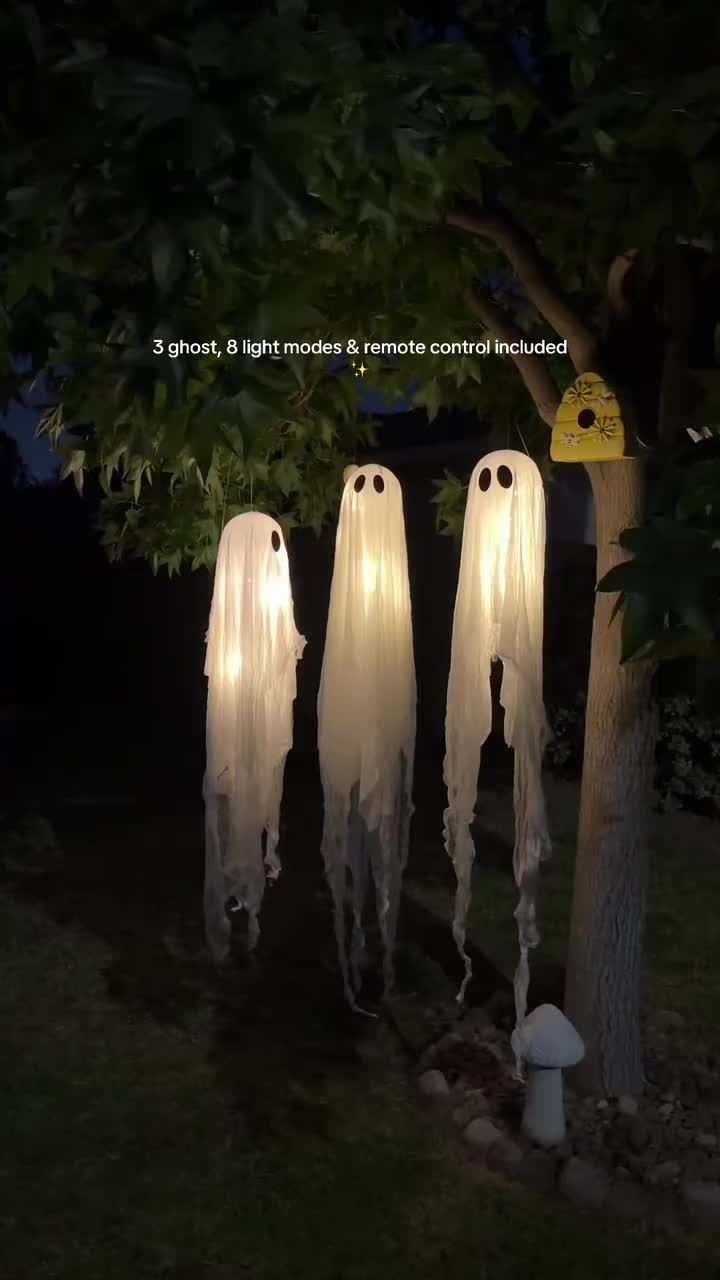 Oversized Pre-Assembled Hanging Ghost Decorations