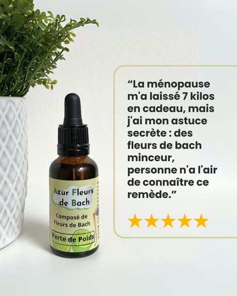 Perdre durablement avec Azur Fleurs de Bach
