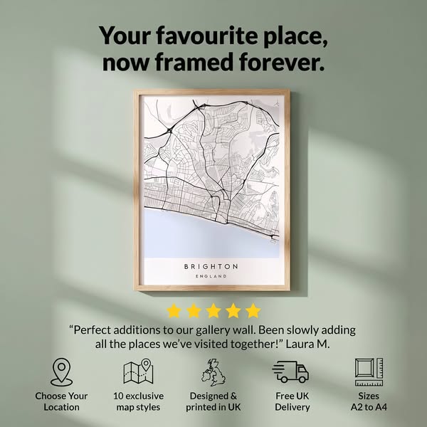 Ink Haus Personalised Map Posters