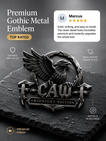 F-CAW-F "Midnight Edition" Metal Emblem