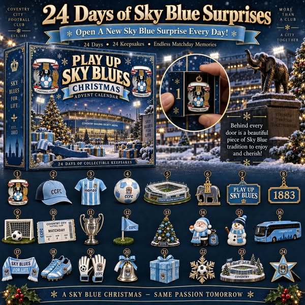 Play Up Sky Blues! Football Christmas Advent Calendar
