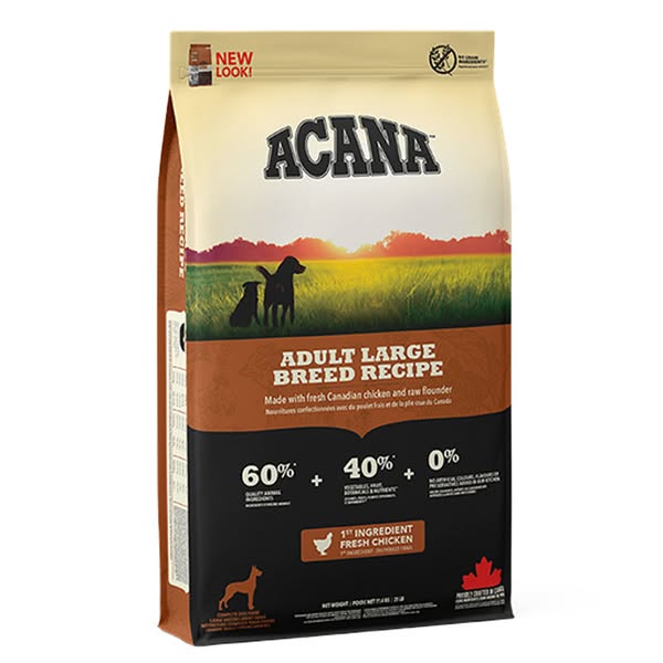 €97 | Acana Adult Large Breed Ξηρά Τροφή για Ενήλικους Σκύλους Μεγαλόσωμων Φυλών με Κοτόπουλο & Ψάρι - 11,4kg