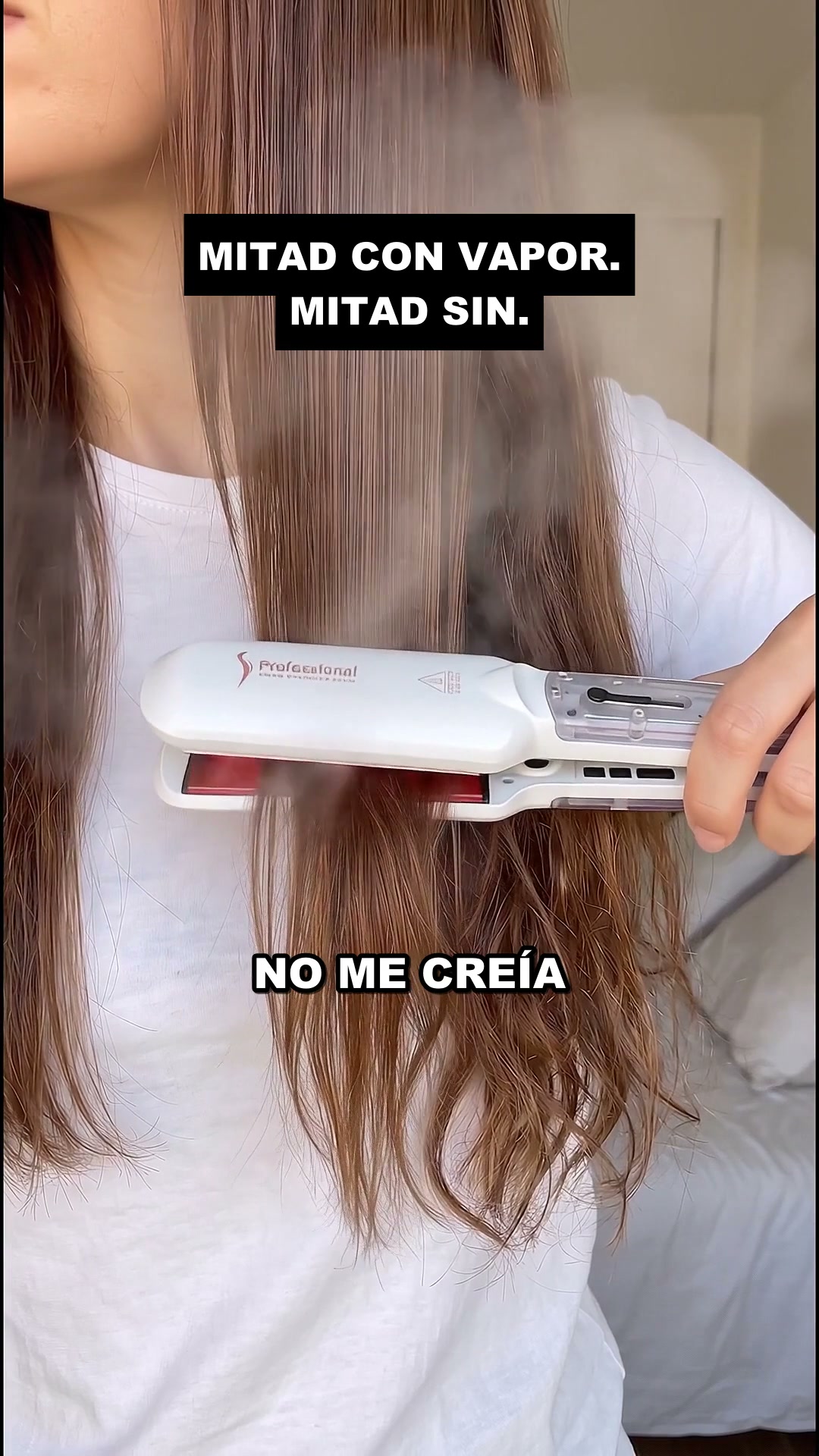 Mitad con vapor. Mitad sin.