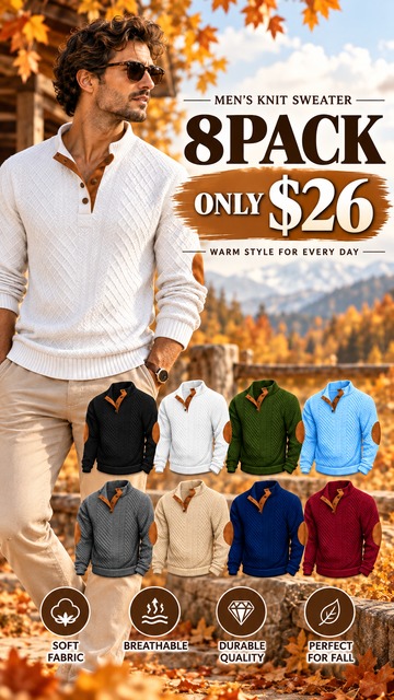 8 Sweaters for $26.99?!