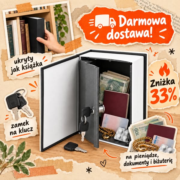 Sejf w książce na klucz