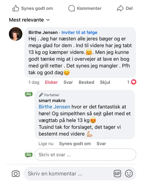 VÆGTTAB PÅ -13 kg