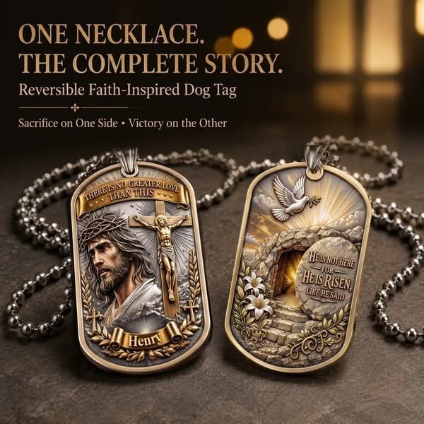Personalized "Greater Love" 3D Jesus Dog Tag Necklace - Buy 1