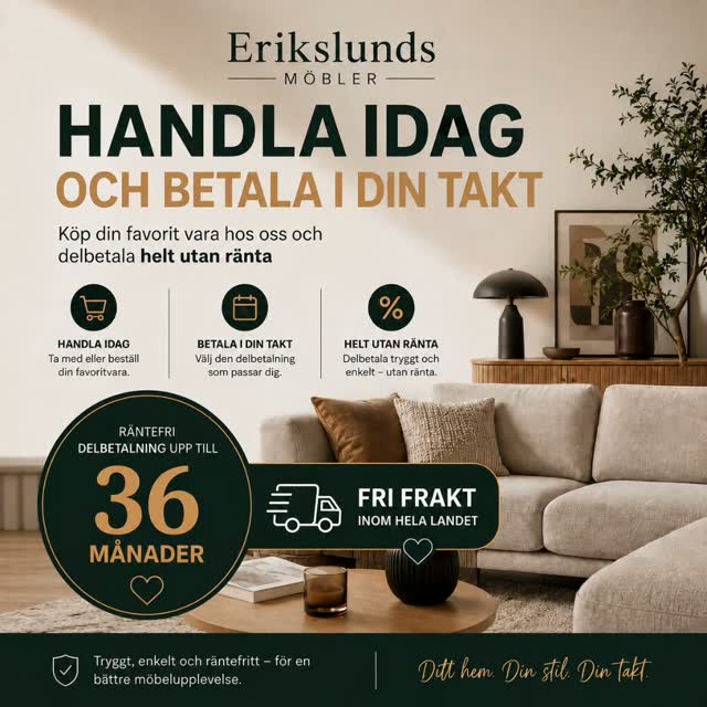 Anúncio de Erikslunds Möbler AB
