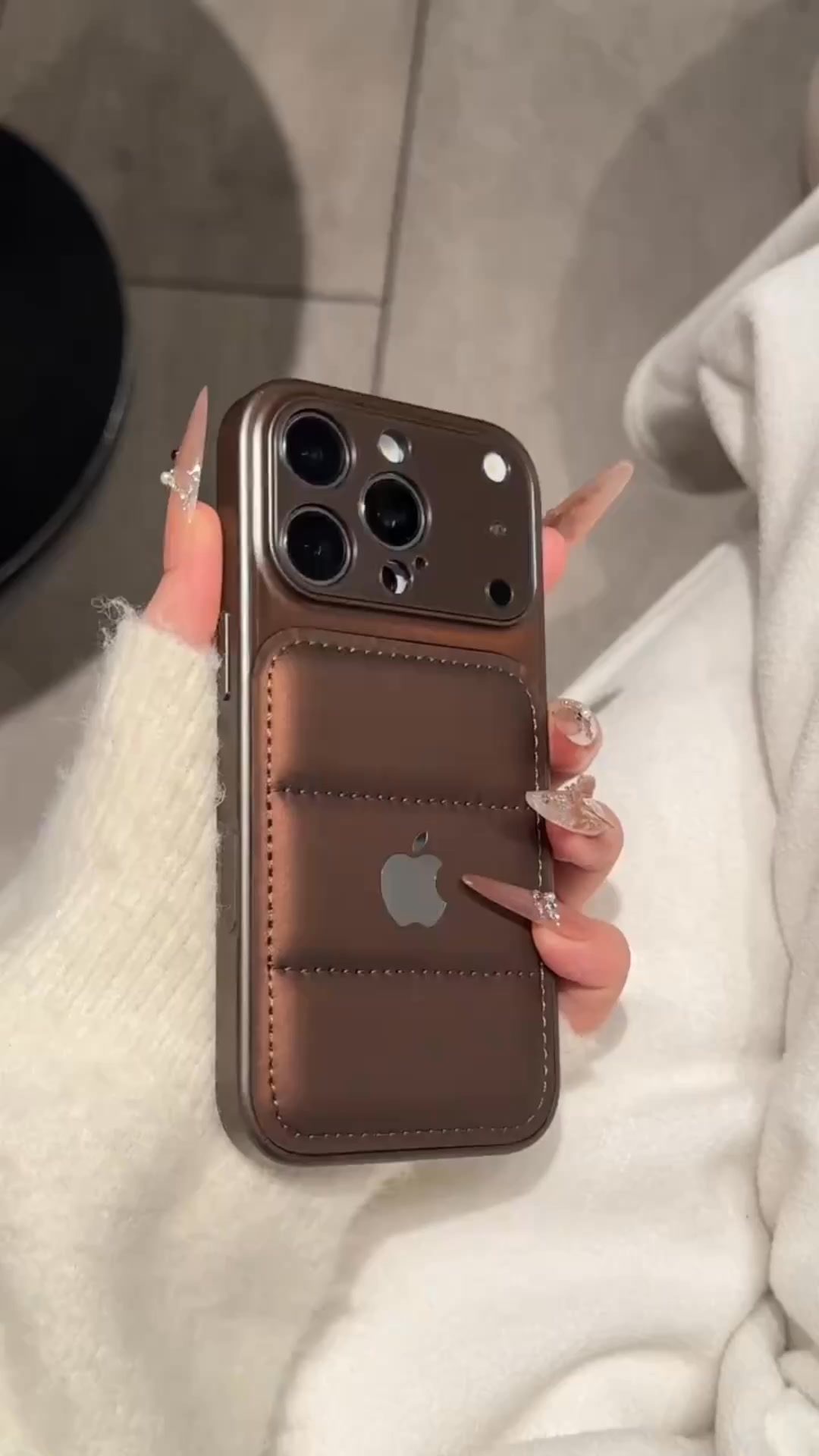 iPhone 17 Puffer Leather Case
