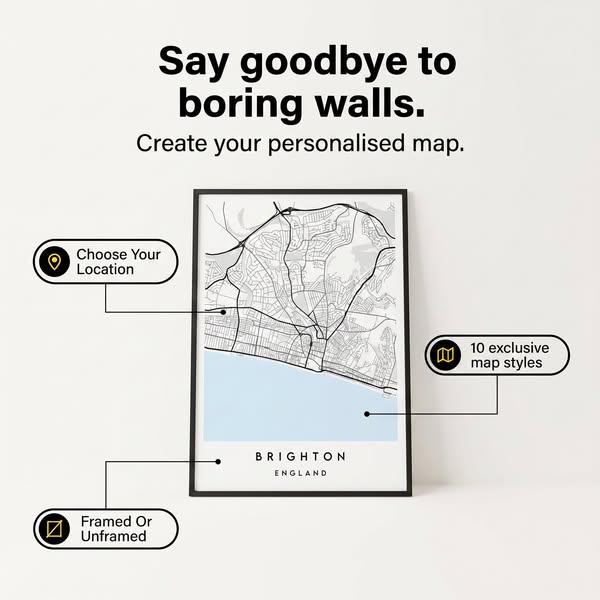 Ink Haus Personalised Map Posters