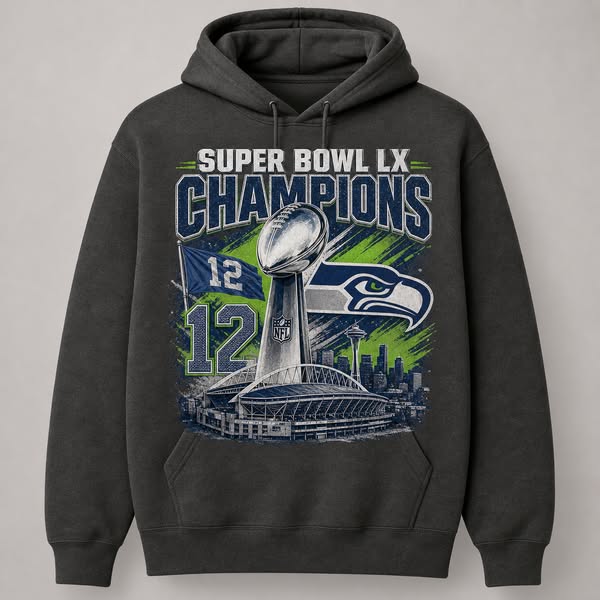Seattle Seahawks Super Bowl LX Champions Hoodie