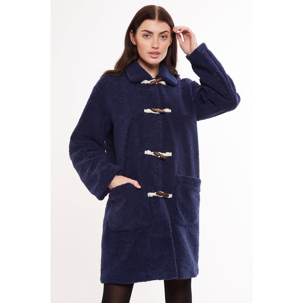 Louche Narimane Borg Duffle Coat - Navy