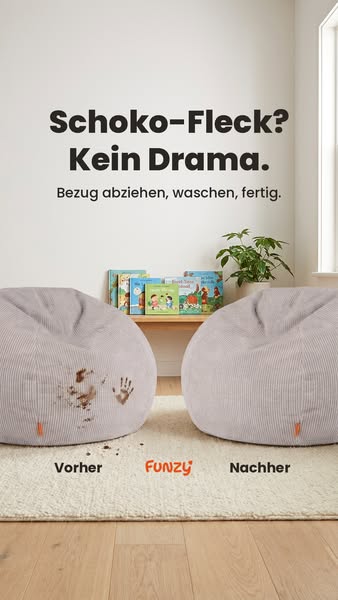 Bezug abziehen, waschen, fertig
