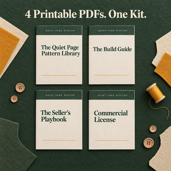 4 Printable PDFs, One Quiet Book Kit