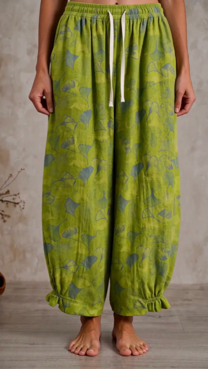 Bamboo Oriental Tassel Cotton Pajama Set