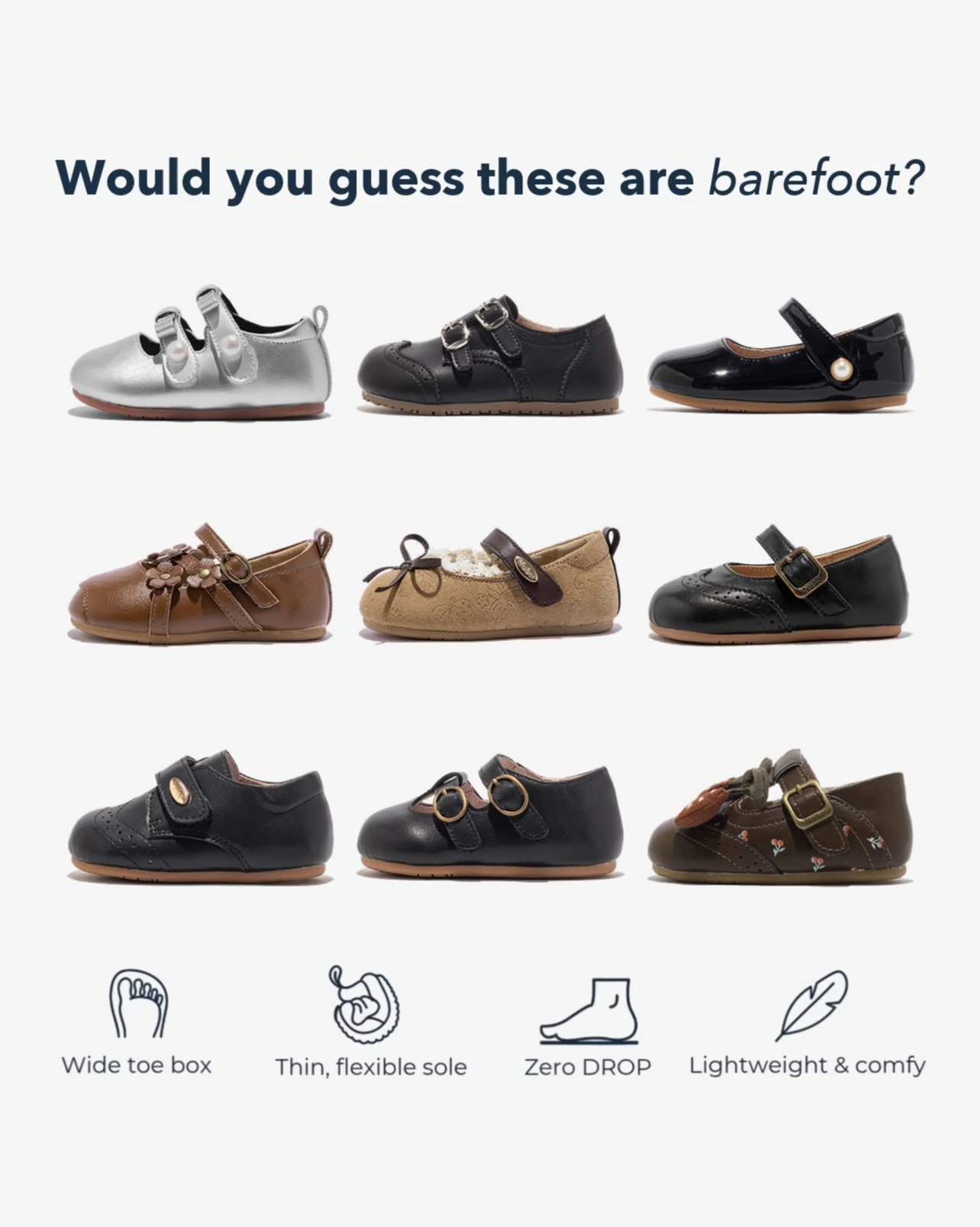 Real Mary Janes. Real Barefoot.