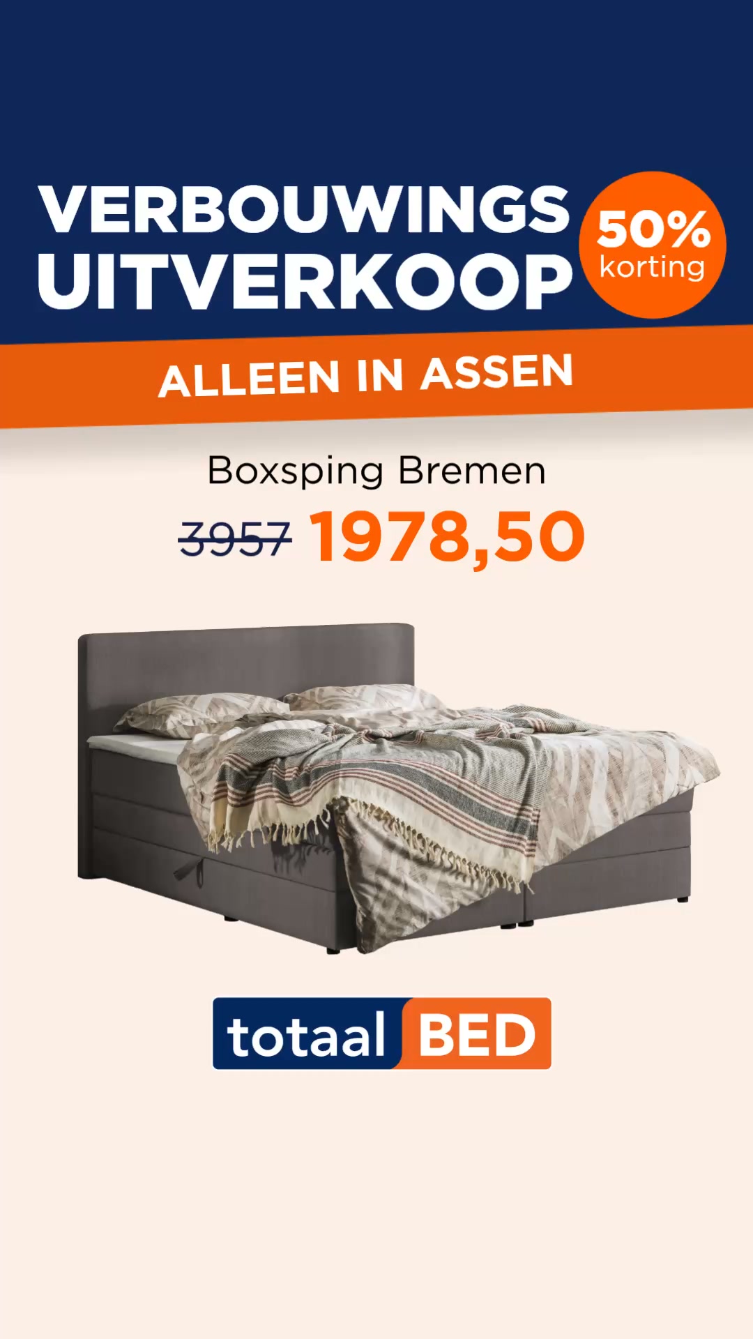 50% korting op showroommodellen
