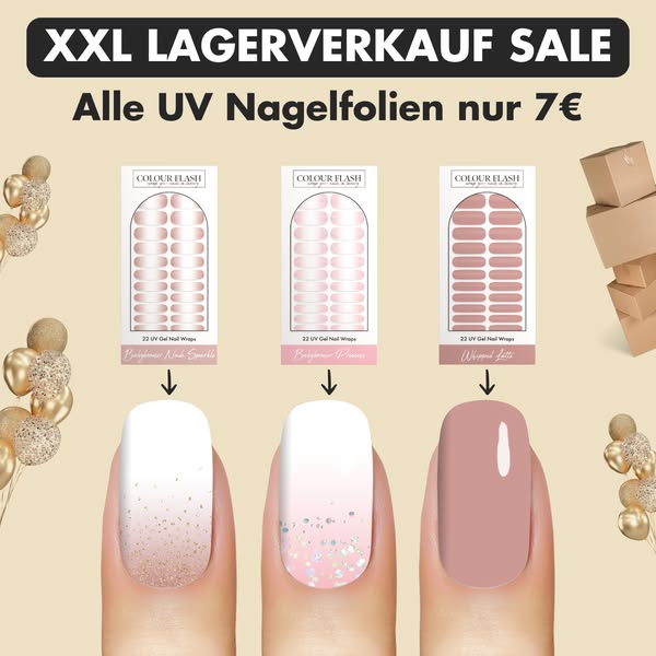 XXL Lagerverkauf Sale: Alle UV Nagelfolien nur 7€ bei Colour Flash
