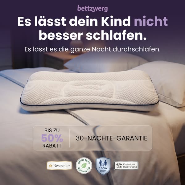 Das Kinderkissen, das mitwächst.