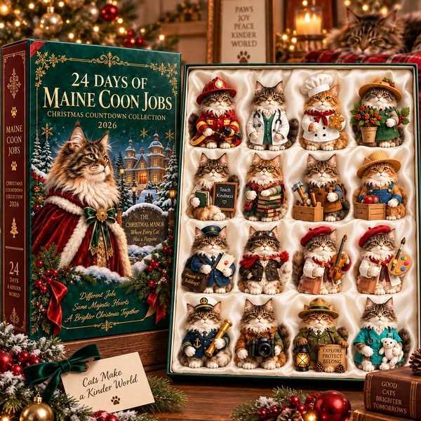 24 Days of Maine Coon Christmas Advent Calendar 2026 ¨C 24 Collectible Maine Coon Surprises