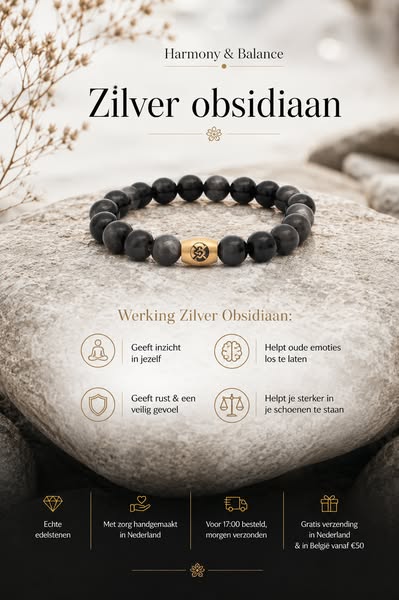 Draag de kracht van Zilver Obsidiaan
