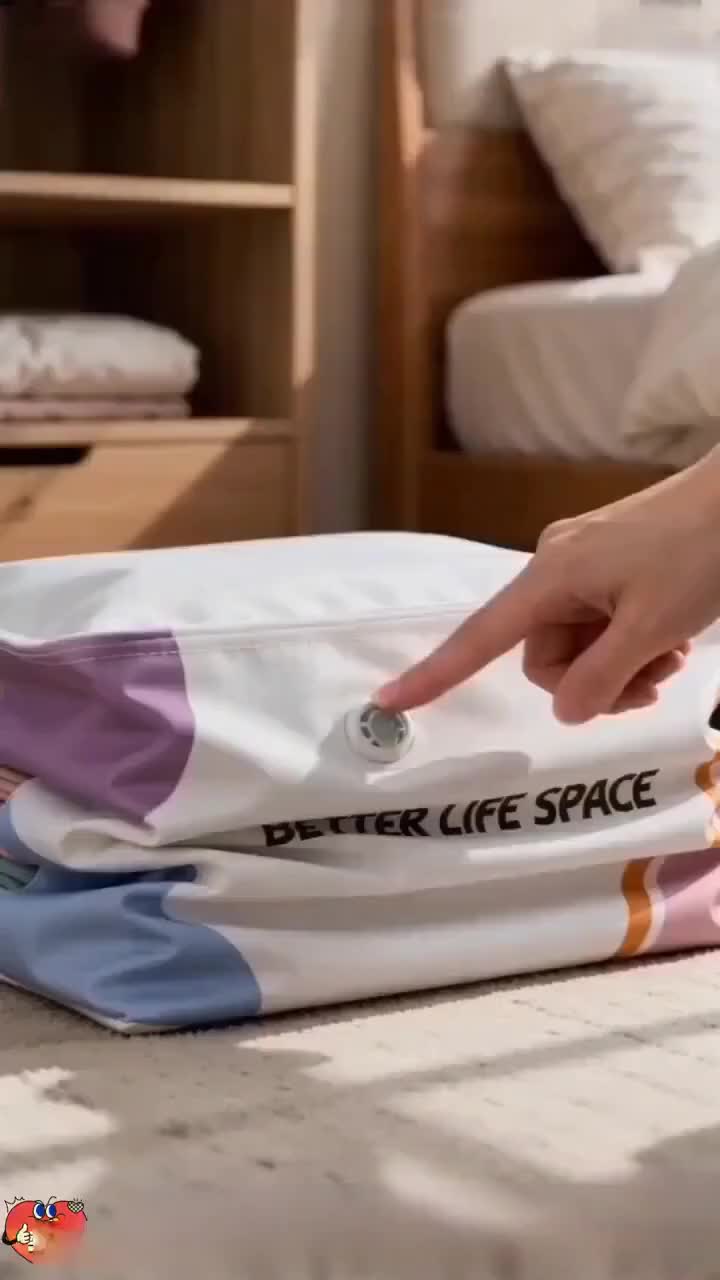 Thickened Stereoscopic No-Pump Vacuum Compression Bag
