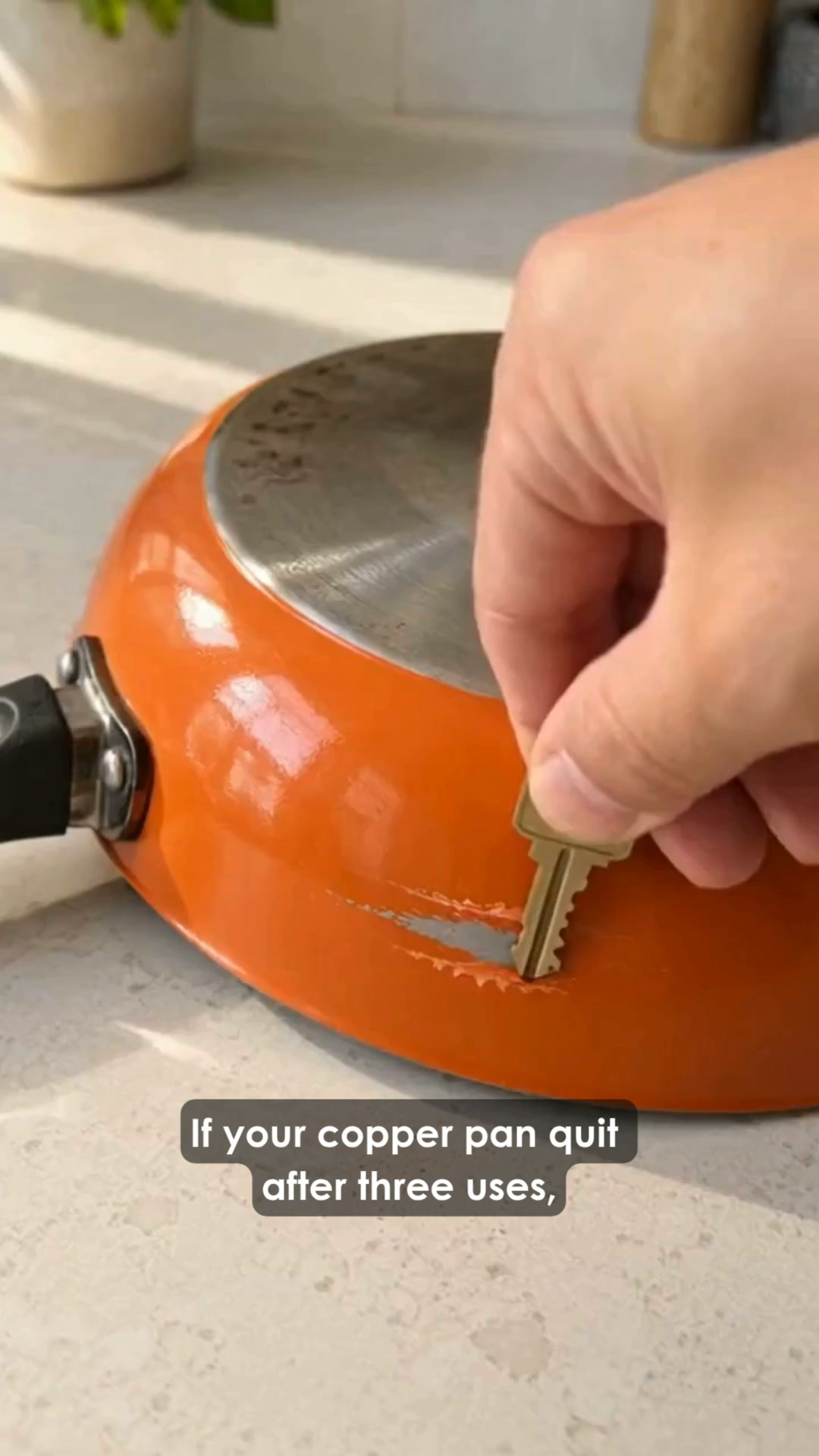 "Copper-colored" is not copper.