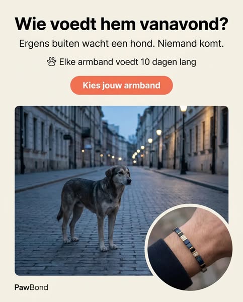 Elke armband voedt 15 honden.