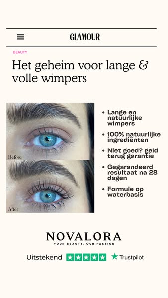 Zichtbaar langere wimpers in 28 dagen