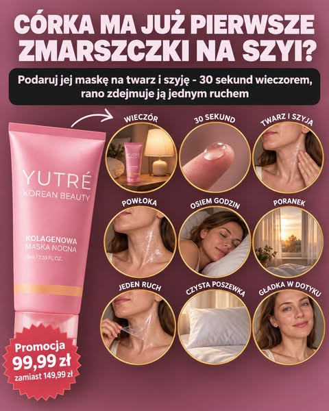 Maska nocna na twarz i szyję