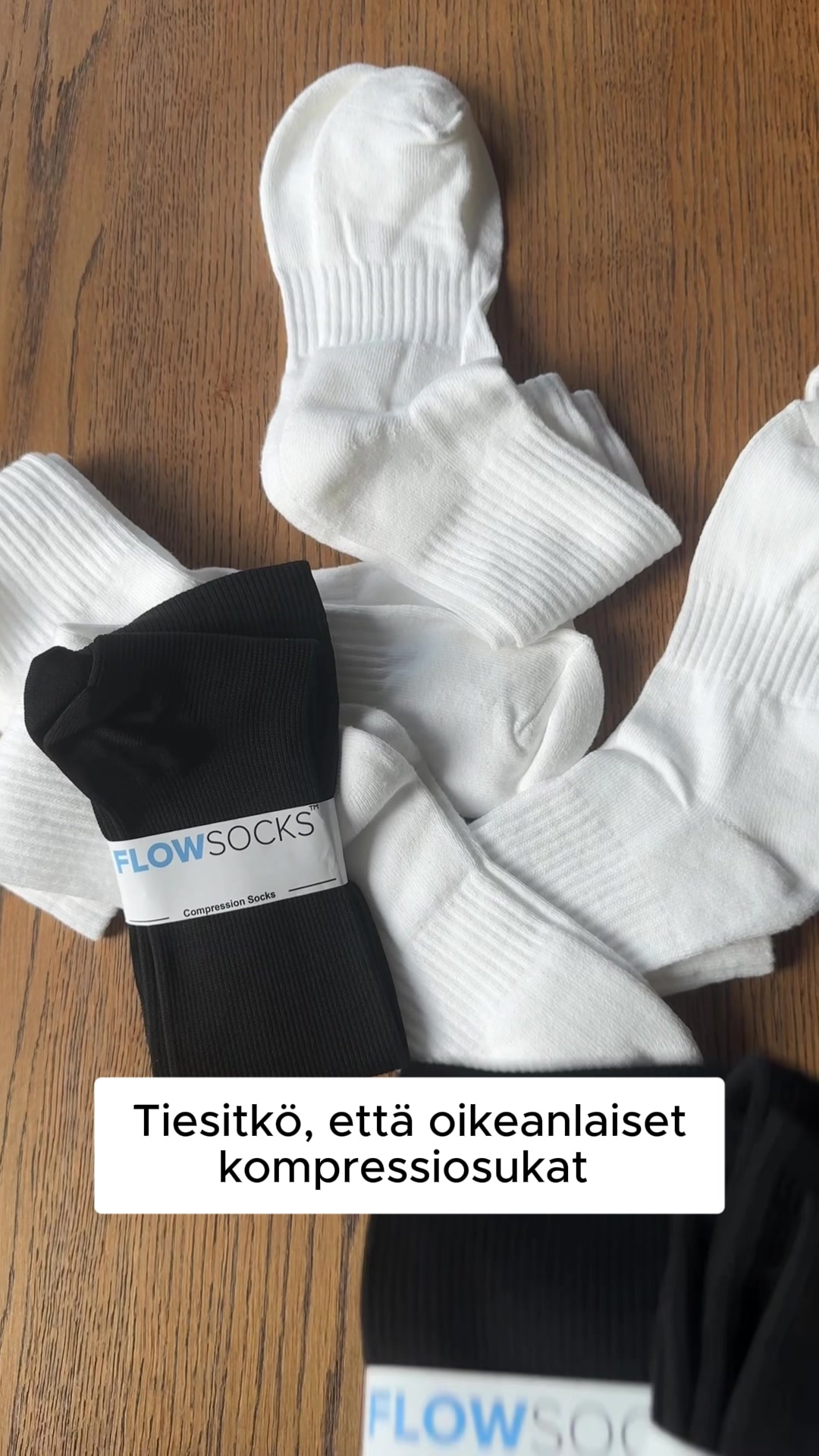 Väsyneet, turvonneet jalat? FlowSocks™ ratkaisee sen vaivattomasti! 4.8/5