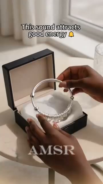 Adjustable Silver Bell Charm Bangle Bracelet