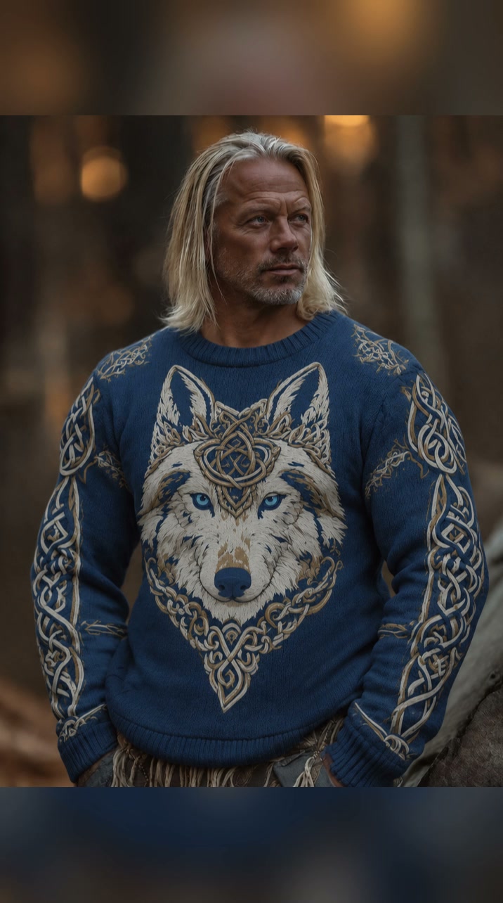 Vintage Nordic Knit Hooded Jacket | Fall & Winter Essential