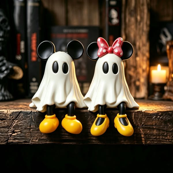 Mouse Ghost Halloween Shelf Sitter Figure