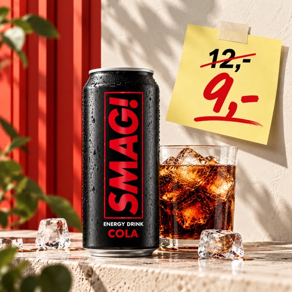 SMAG Cola Energy, 9 kr.