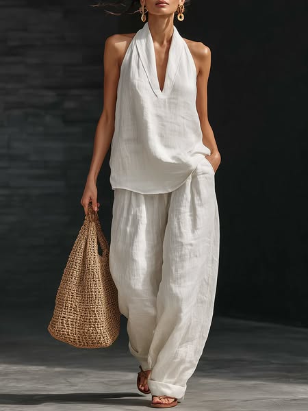 ZAPHY™ - COMPLETINO SENZA MANICHE E PANTALONE LARGO