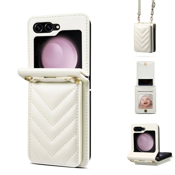 LuxStrap Z Flip 6,5,4,3 Wallet Leather Crossbody Case