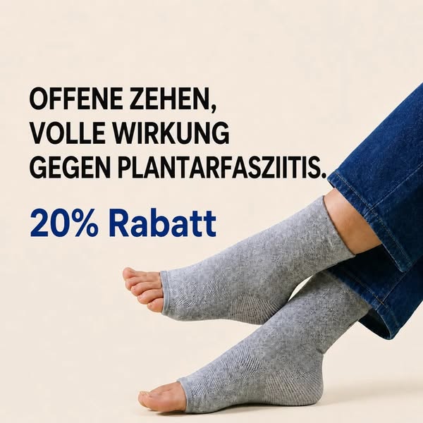 Offene Zehen, volle Wirkung gegen Plantarfasziitis